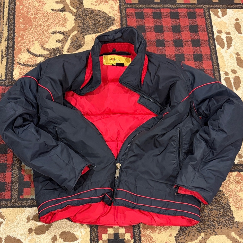 Mens vintage Camel goose down coat